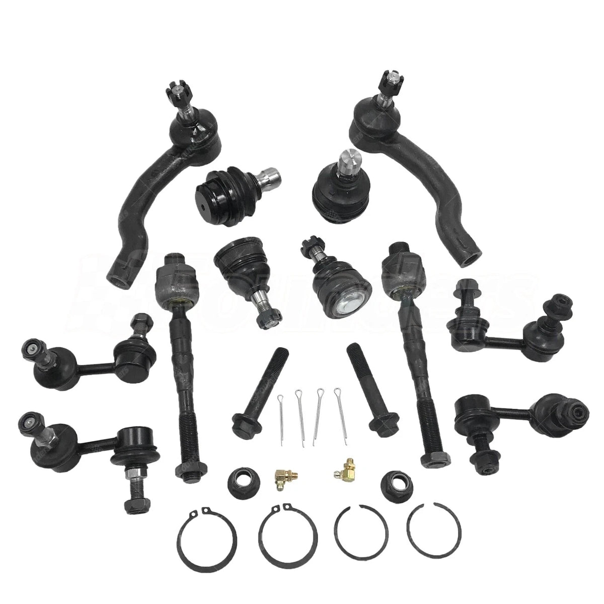 Set of 12 Front & Rear Suspension Kit Tie Rod Ends for Nissan Pathfinder (2005–2012)