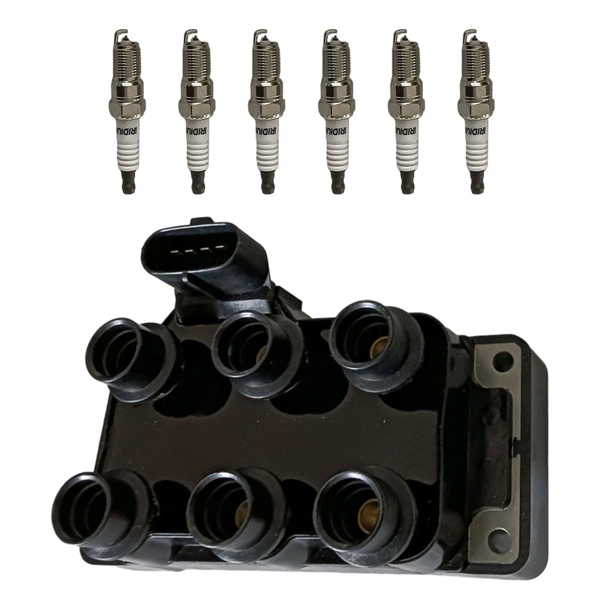Set of 2 Ignition Coils & Iridium Spark Plugs for Ford Taurus (1996–2000)