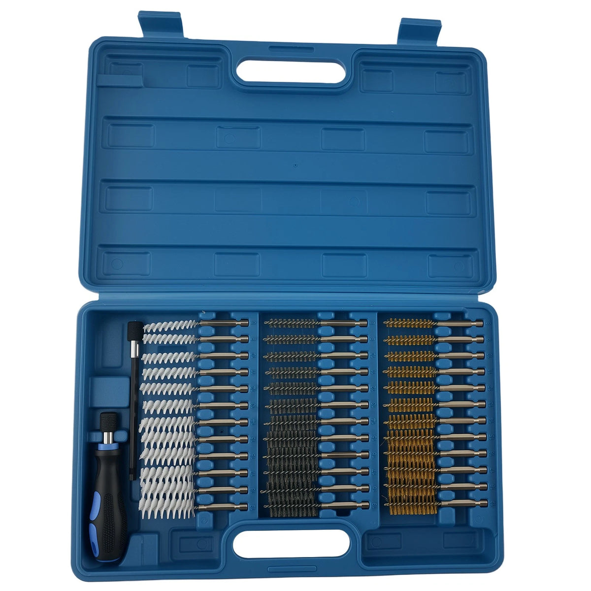 36pcs Drill Wire Brush Set 1/4" Hex Steel Brass Nylon 8-19mm