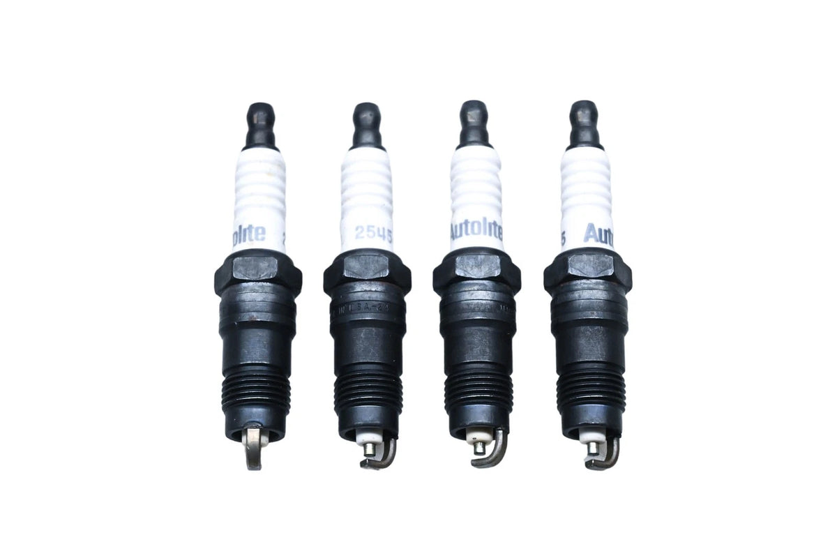 Set of 4 Autolite 2545 Copper Core Resistor Spark Plugs for