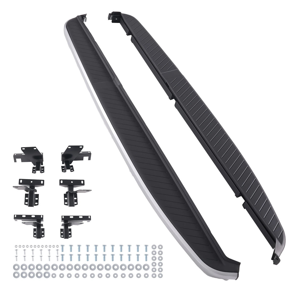 Side Step Board for Land Rover Range Rover Sport (2006–2013) Black Silver 400lbs