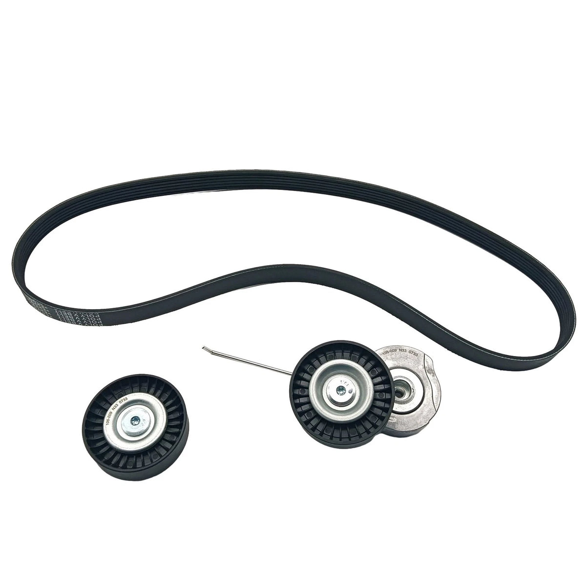 Serpentine Drive Belt Component Kit for Volvo S60 S80 V70 XC60 XC70 XC90 (2001–2018)