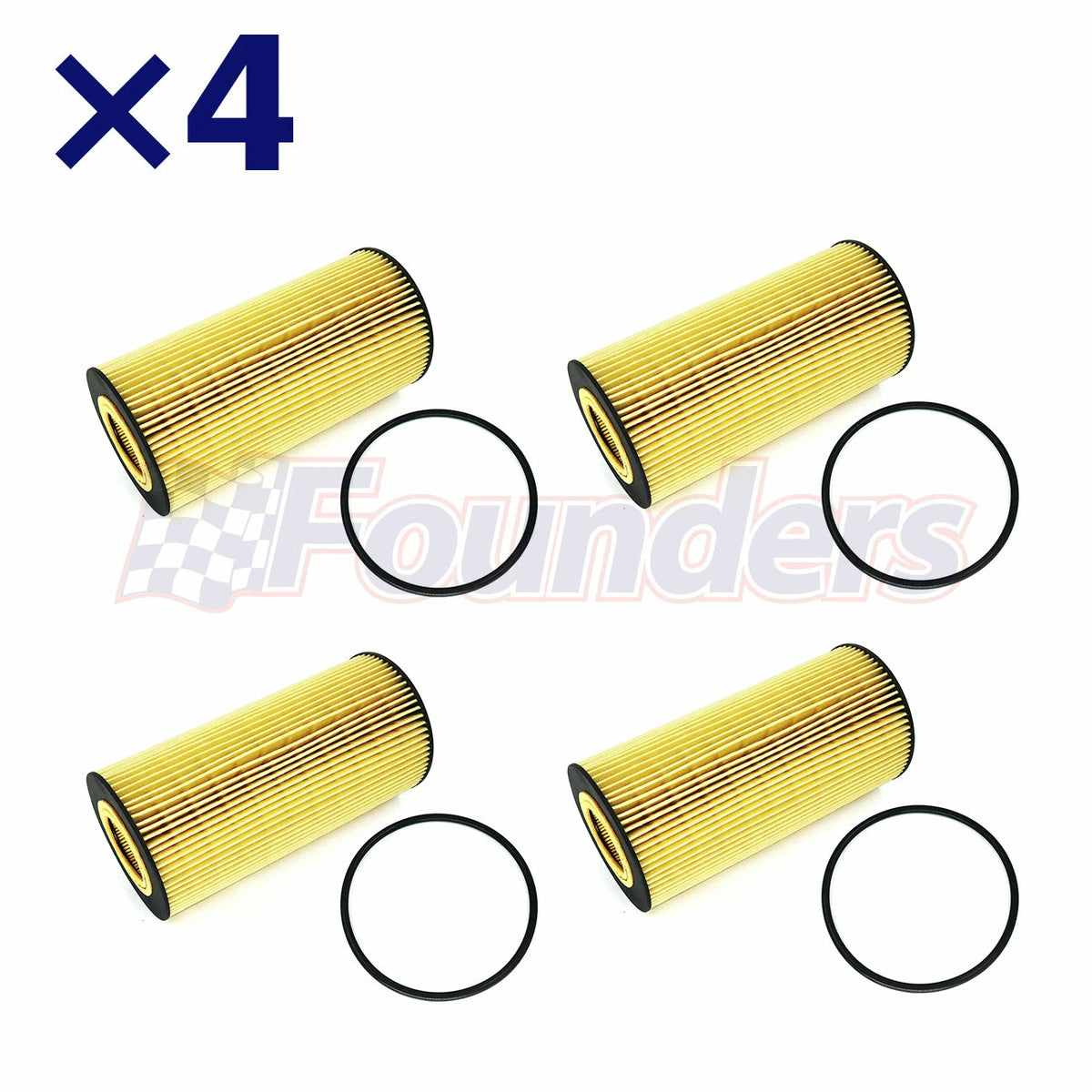 Set of 4 Oil Filters for Ford F-250 F-350 F-450 F-550 E-350 Super Duty (2003–2010)
