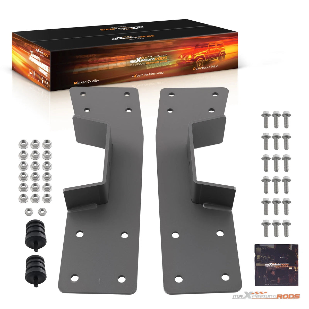 C-Notch Frame Kit for Toyota Tacoma (2005–2015) Rear Axle Steel 6mm Coated
