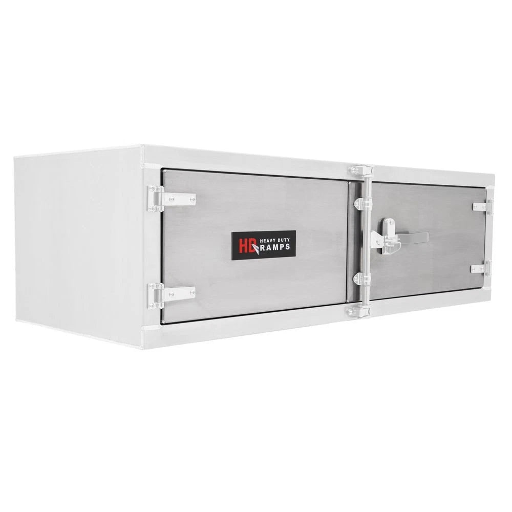 Polished Steel Door Upgrade Ramps for 60" W x 18" H Trailer Cabinet