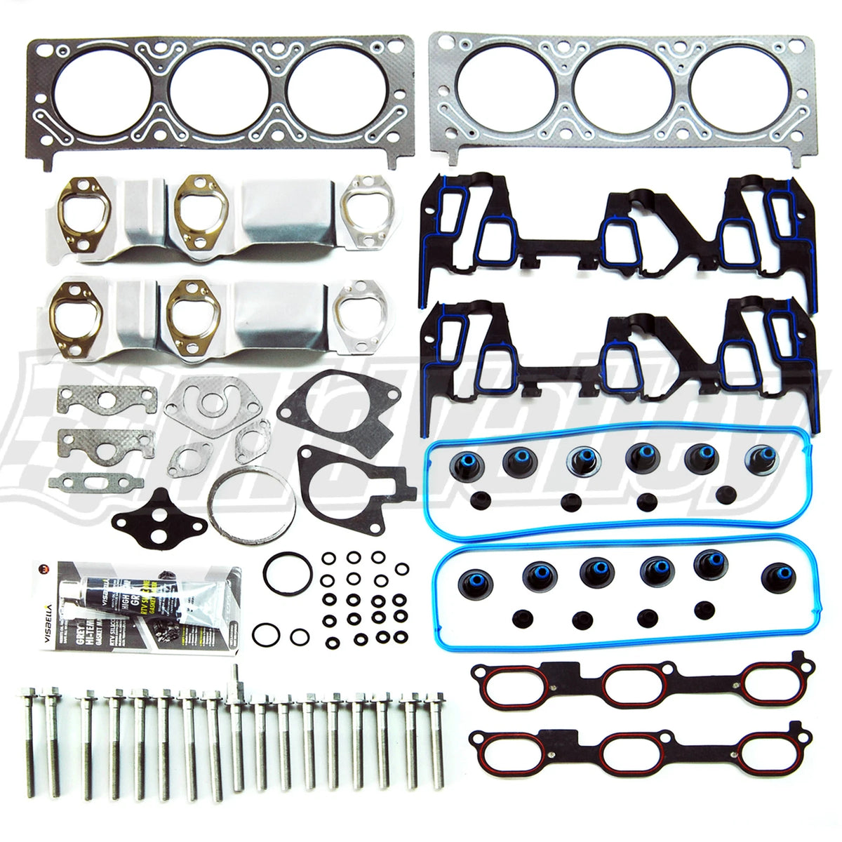 Set of 12 Engine Head Gasket Bolts for Buick Pontiac Chevy Oldsmobile 3.4L 3.1L