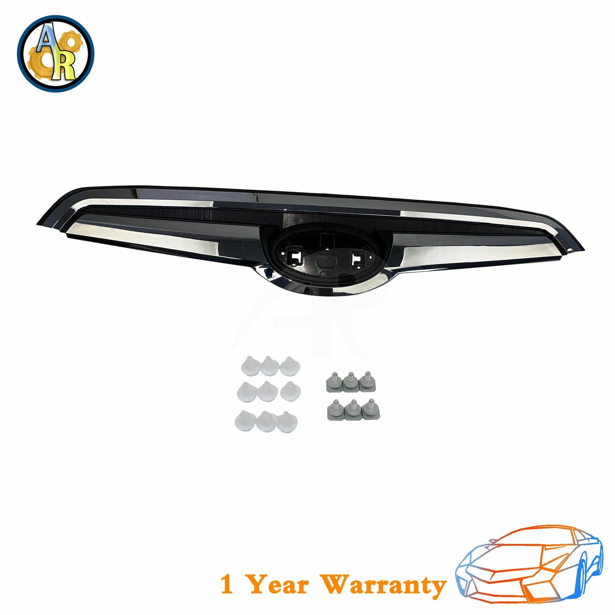 Front Upper Chrome & Black Grille for Subaru Forester (2019–2021)