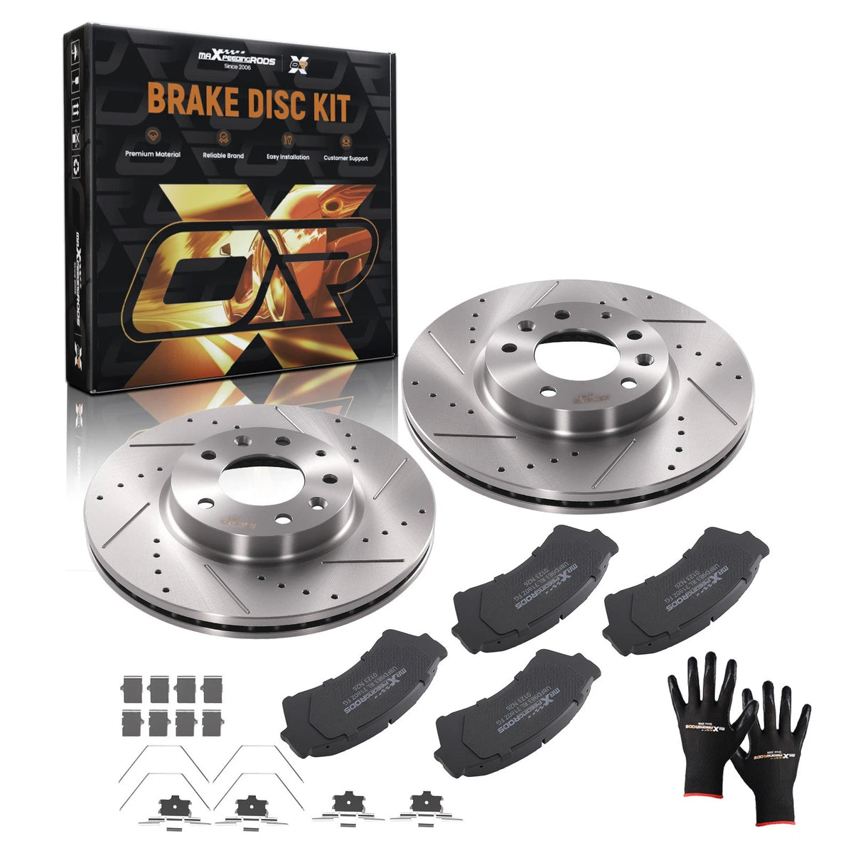 Front Brake Rotors & Ceramic Pads Kit for Ford Fusion (2006–2012) Lincoln Zephyr (2006)