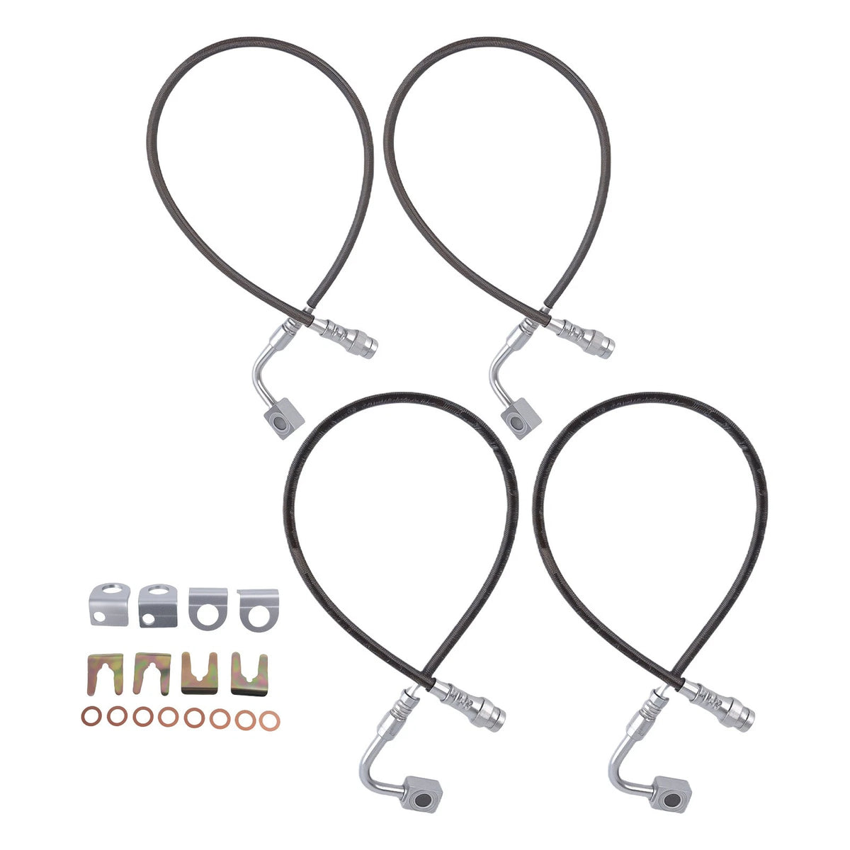 Lift 4-6" Extended Front and Rear Brake Lines for Jeep Wrangler JK (2007–2018)