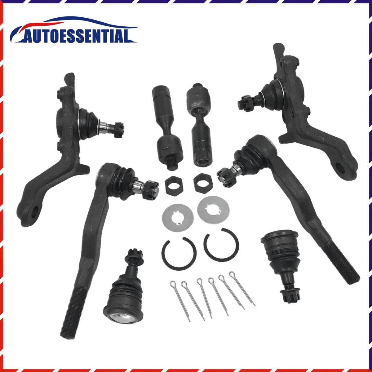 8x Front Suspension Kit Upper Lower Ball Joints Tie Rod for Toyota Tacoma (1995–2004)