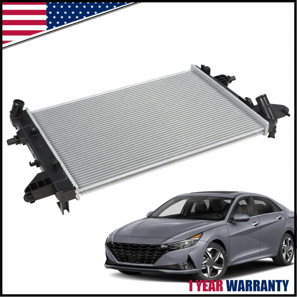Engine Coolant Cooling Radiator 25310AA000 for Hyundai Elantra (2021–2023)