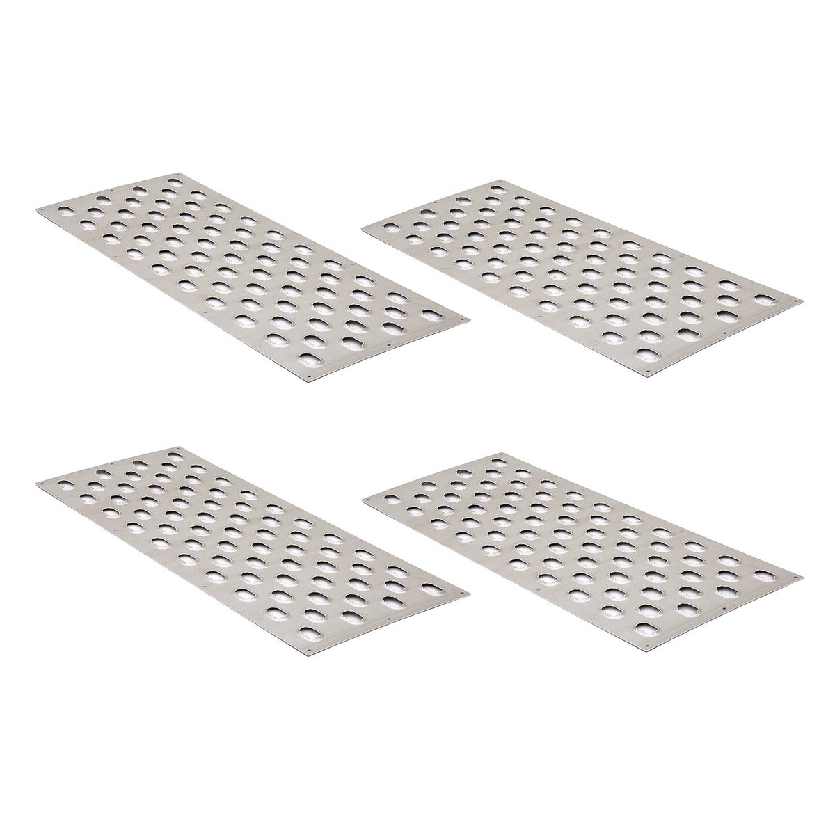 Set of 4 HD Ramps 39.75" x 16" Trailer Tread Oval Punch Plate Traction