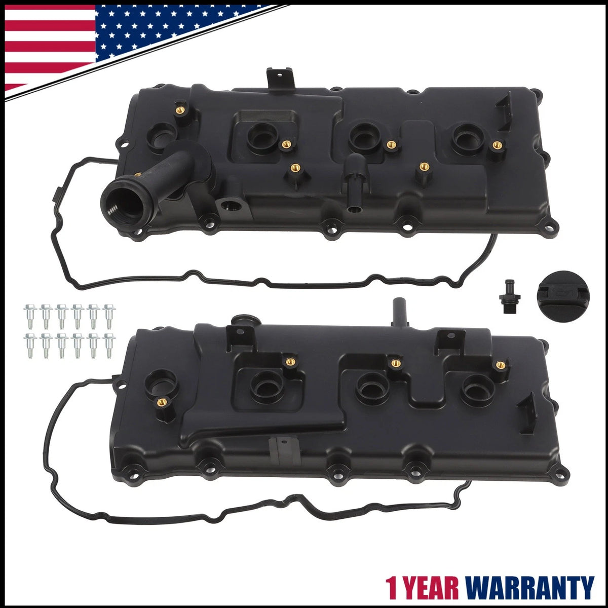 Engine Valve Cover Set with Gasket for Nissan Pathfinder Armada Titan Infiniti 5.6L (2005–2021)