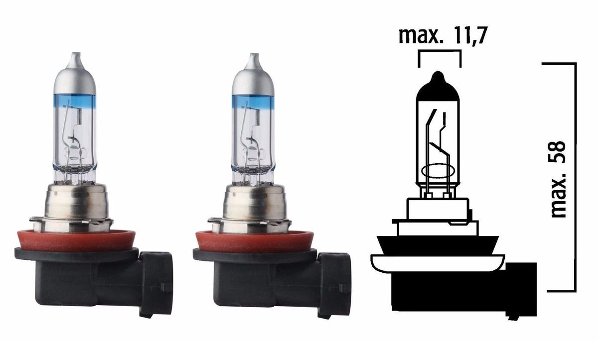 2X H11 12V Ultra +90% Halogen Light Bulbs for Flosser (2110900)