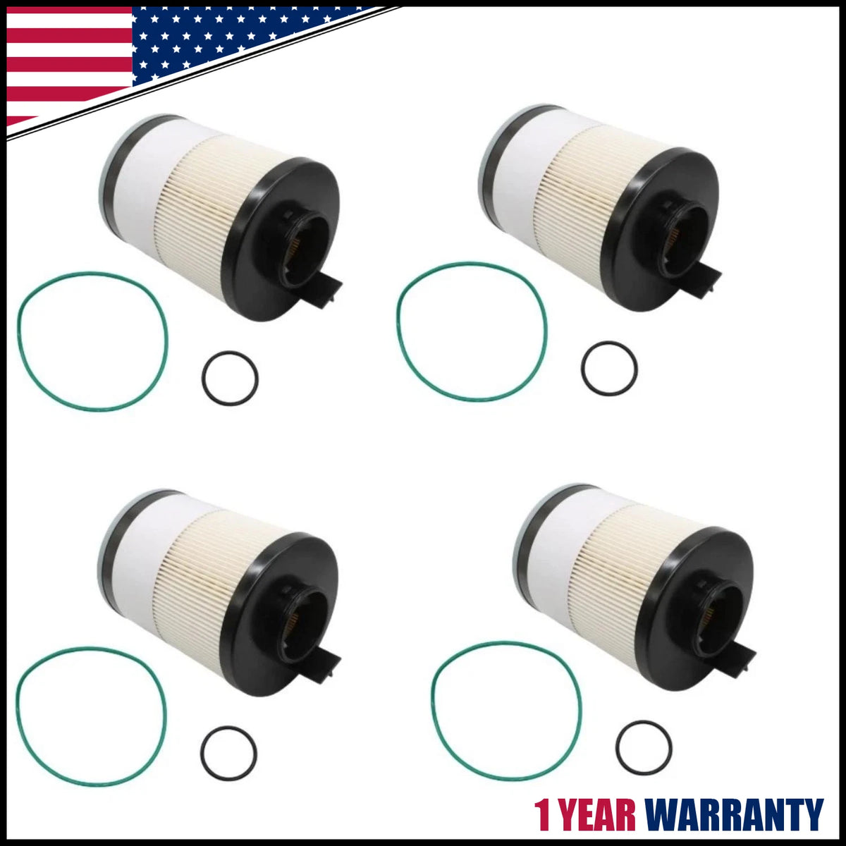 Set of 4 Fuel Water Separator Filters for Freightliner Cascadia (2008–2023)