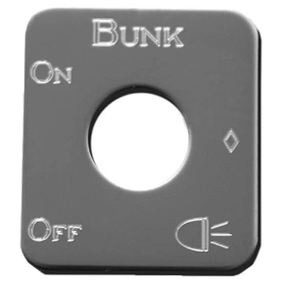 Rockwood Stainless Steel Bunk Switch ID Plate for