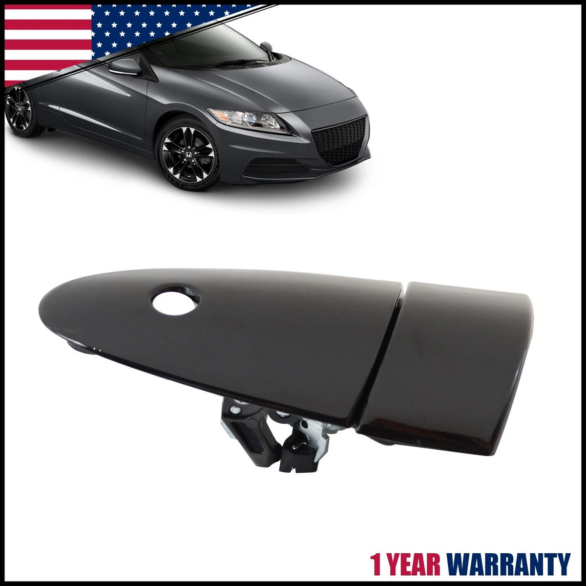 Left Door Outer Handle for Honda CR-Z (2011–2015) - Key Hole, Black