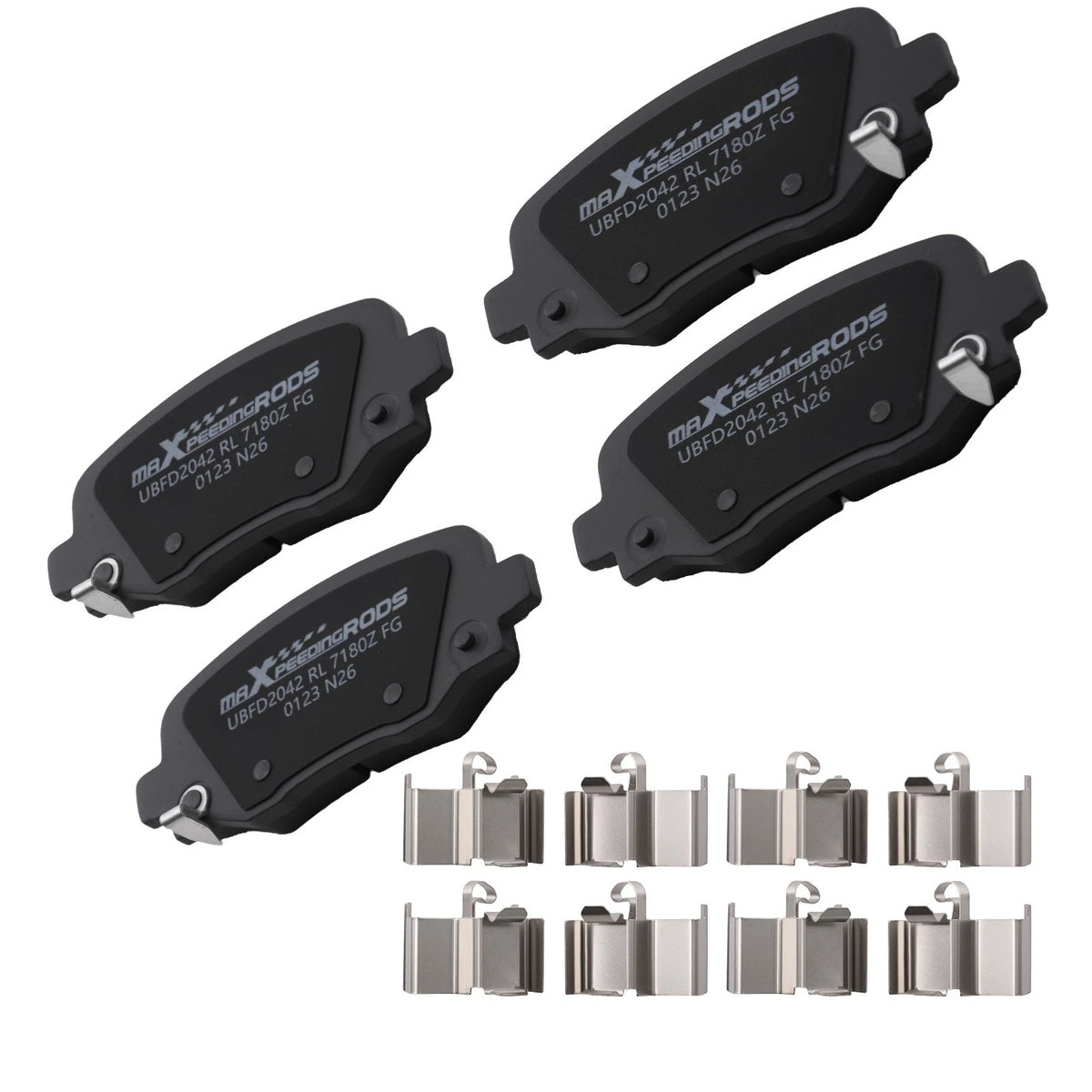 Set of 4 Rear Ceramic Brake Pads for Chrysler 200 (2015–2017) Jeep Cherokee (2014–2023)
