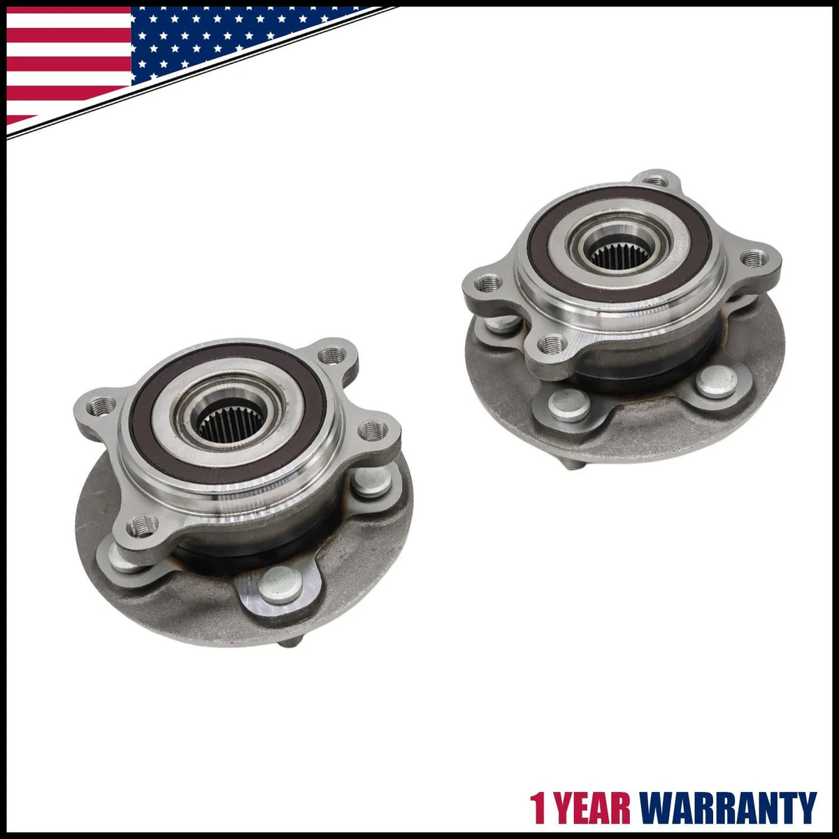 Set of 2 Front Wheel Hub Bearings for Lexus Toyota Camry Venza ES250 (2012–2019)