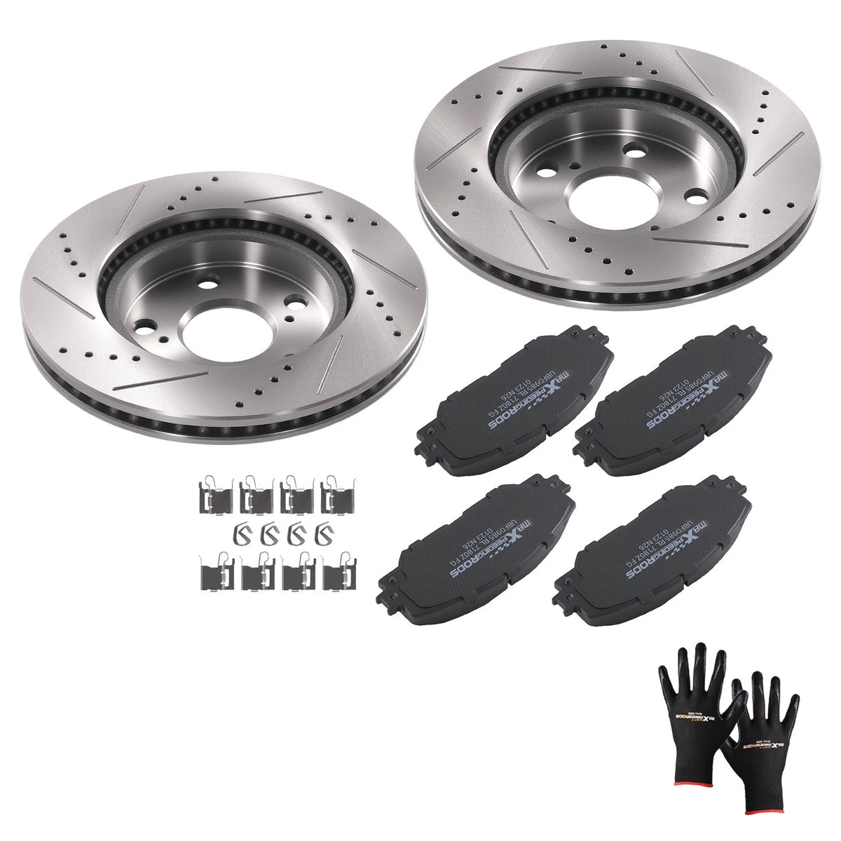 Set of 4 Front Brake Rotors & Ceramic Pads for Lexus HS250h (2010–2012) Scion xB (2008–2015)