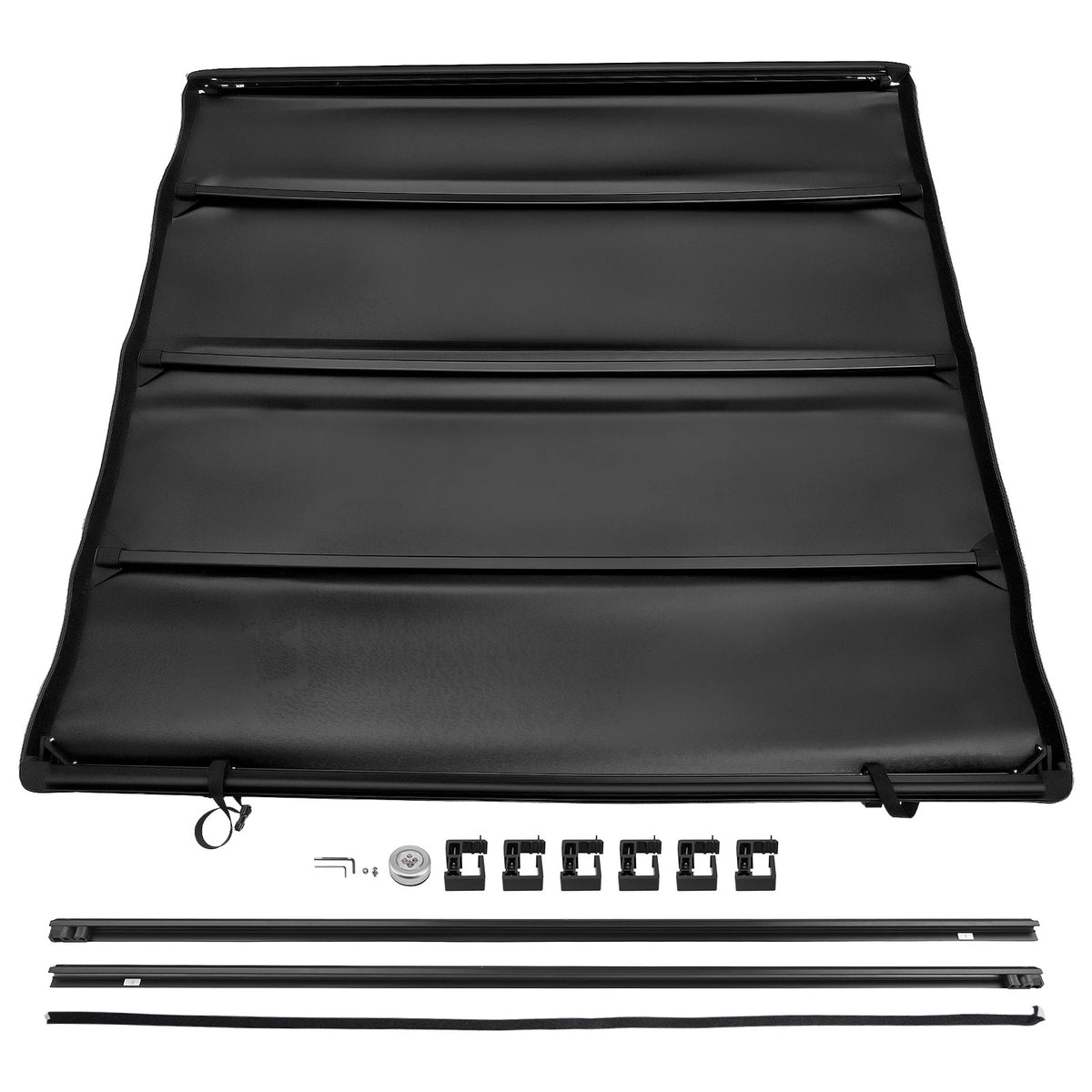 Tonneau Cover 5.8ft for Chevy Silverado GMC Sierra 1500 (2007–2024) LED Light