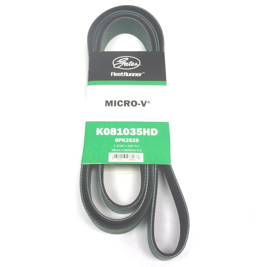 Gates Serpentine Heavy Duty Micro-V Belt 8PK2628 for