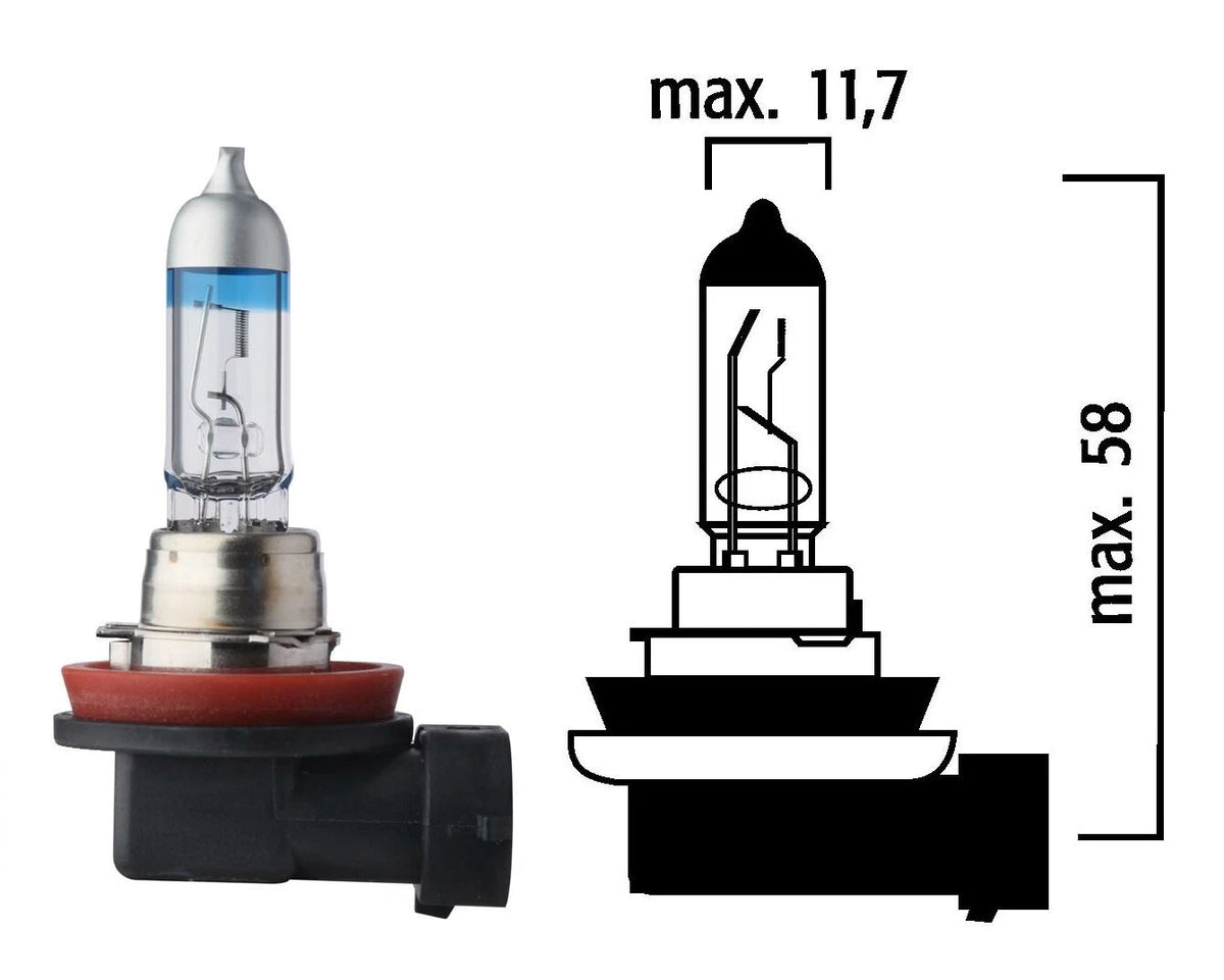 H11 12V Ultra +90% Premium High Output Halogen Light Bulb for Flosser (2110900)