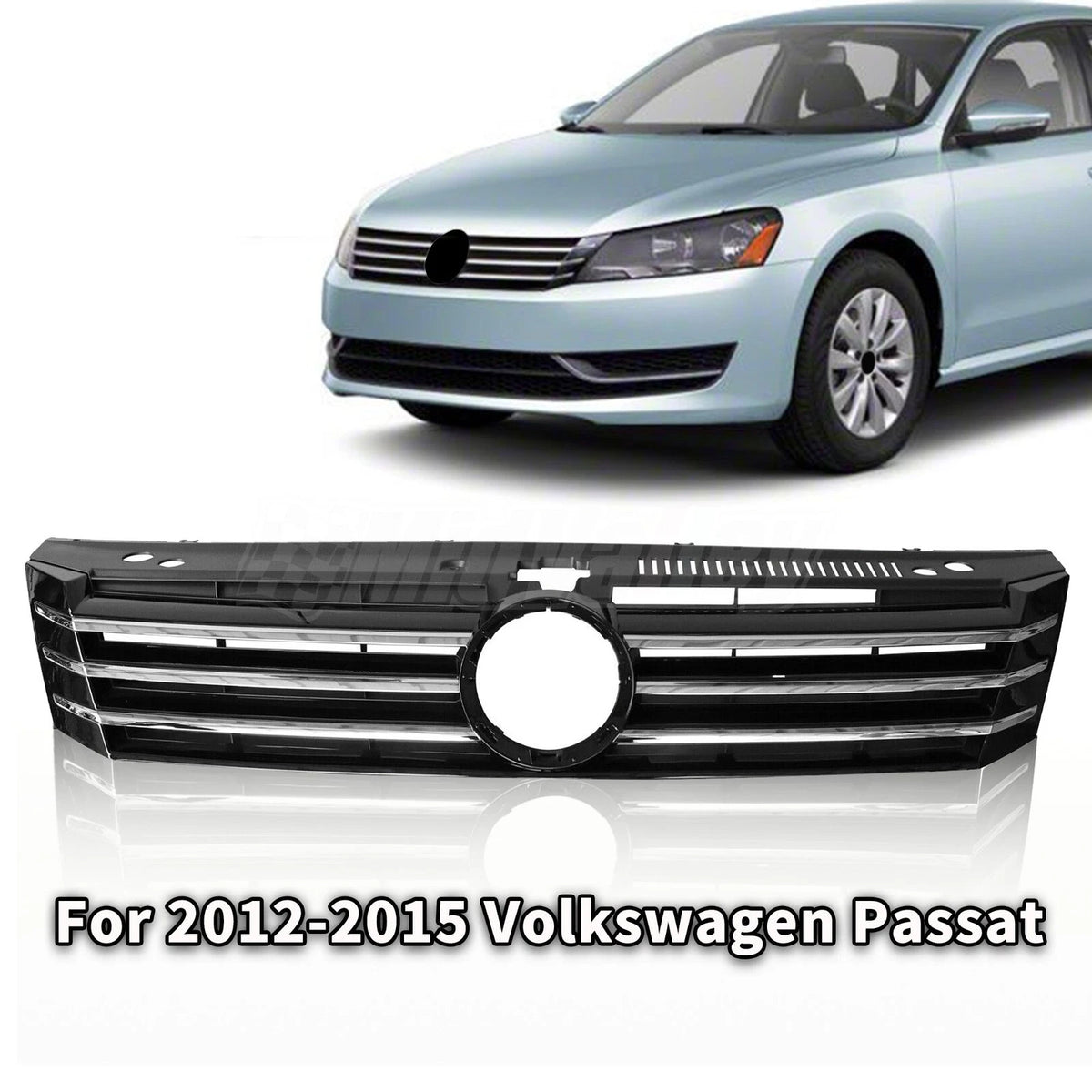 Front Upper Molding Grille for Volkswagen Passat (2012–2015) Chrome