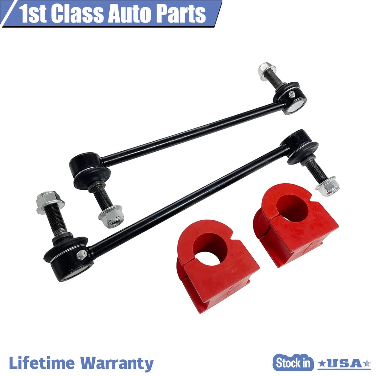 Set of 4 Front Sway Bar Links Bushings Kit for Ford Mustang (2006–2010) K80899 K200167