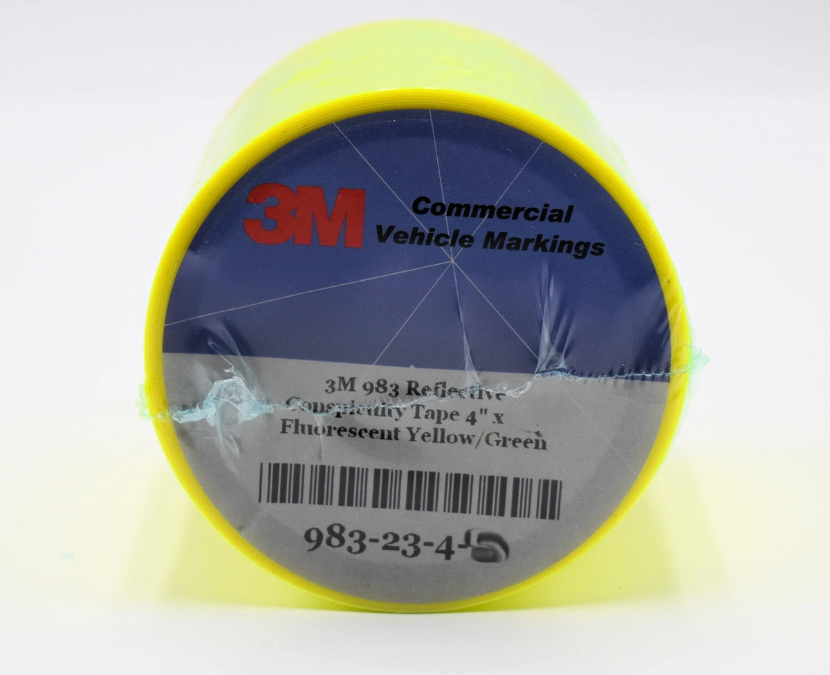 3M Reflective Vehicle Safety Tape 4" x 6' Roll Fluorescent Yellow Green 983-23