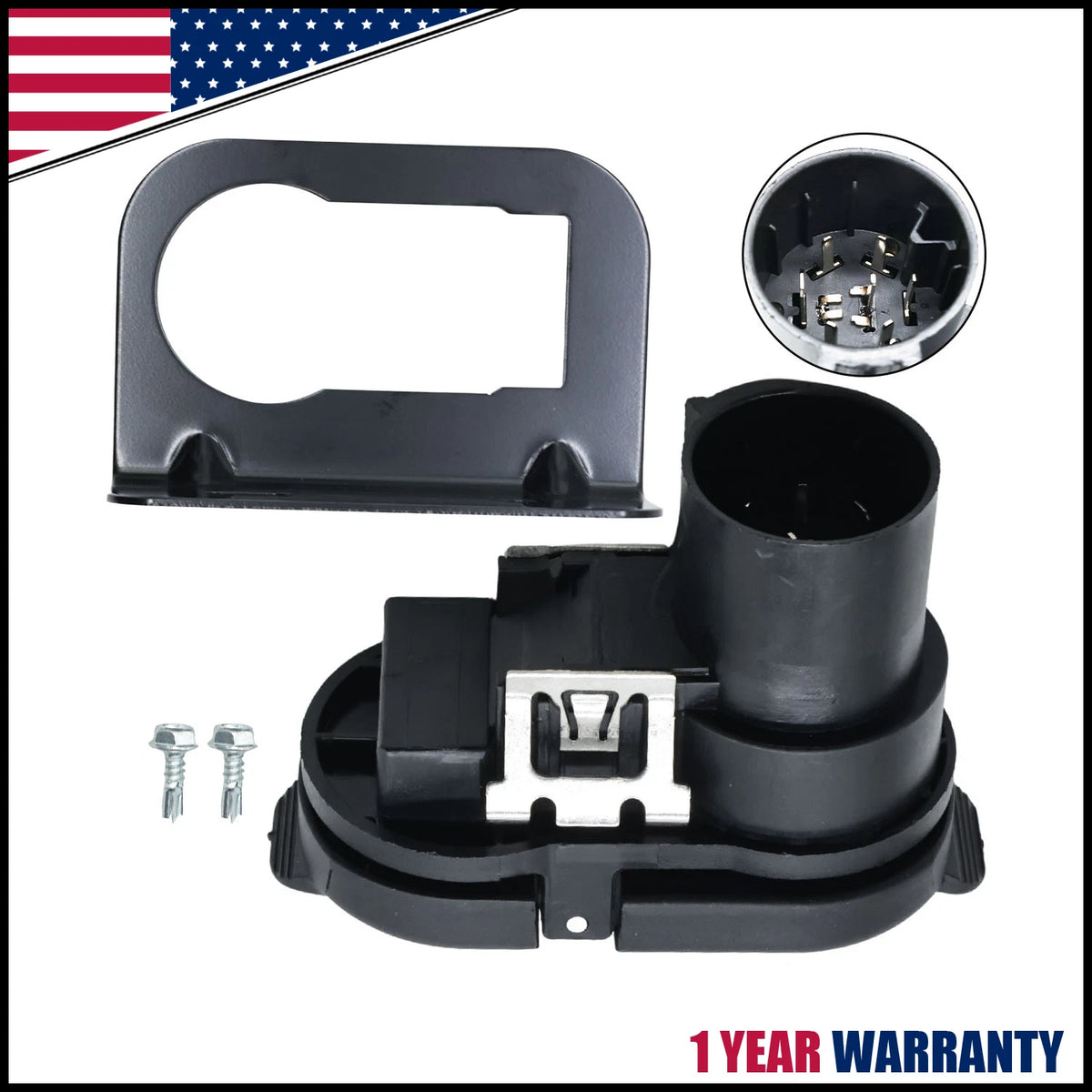 Trailer Tow Hitch Wiring Plug for Ford F-150 (2015–2024) F-250 (2017–2022) 4-Pin 7-Pin