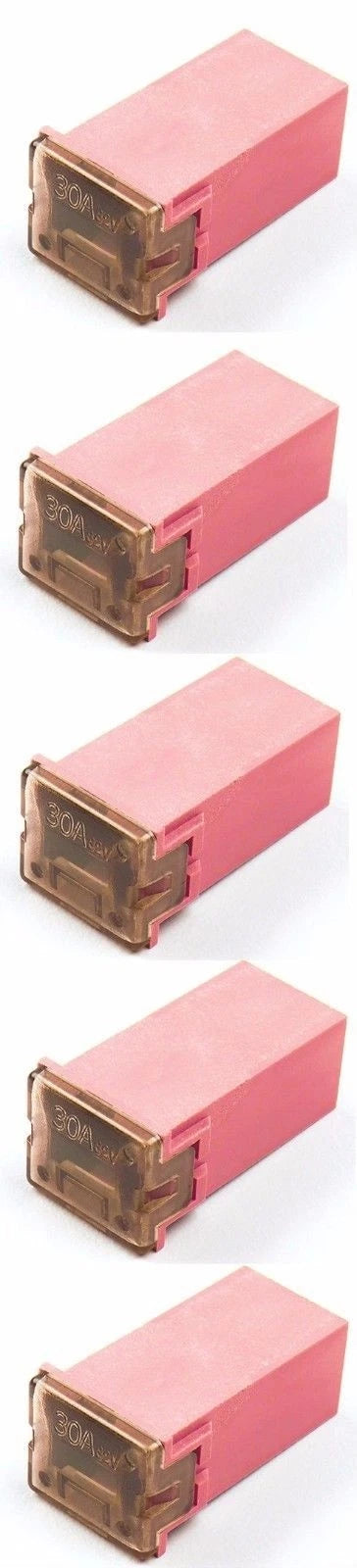 5 FMX JCASE Type 30 Amp Female Maxi Fuses for Universal Use (Made in Japan)