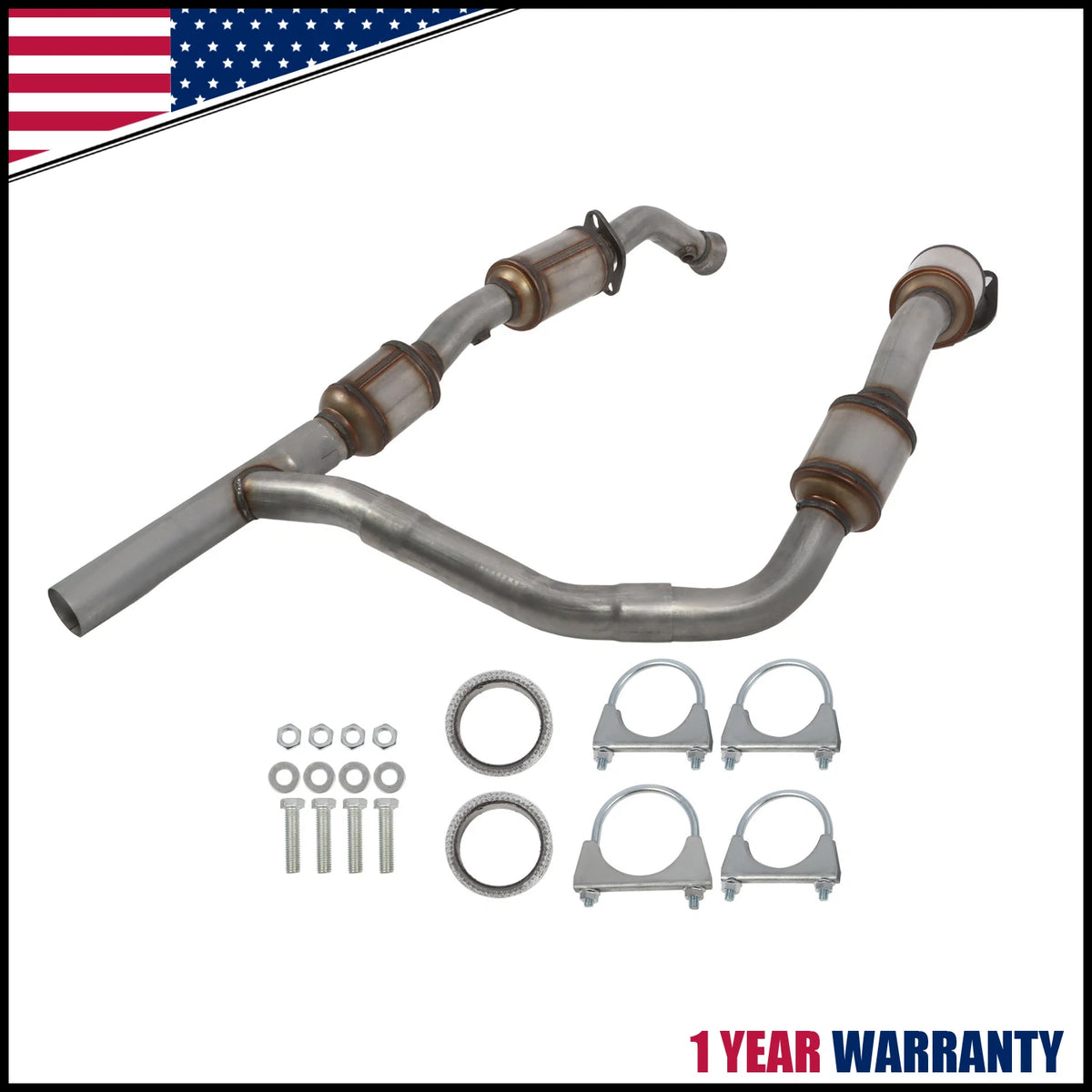Y Pipe Catalytic Converters LH RH for Ford Econoline E-150 E-250 (2005–2007)