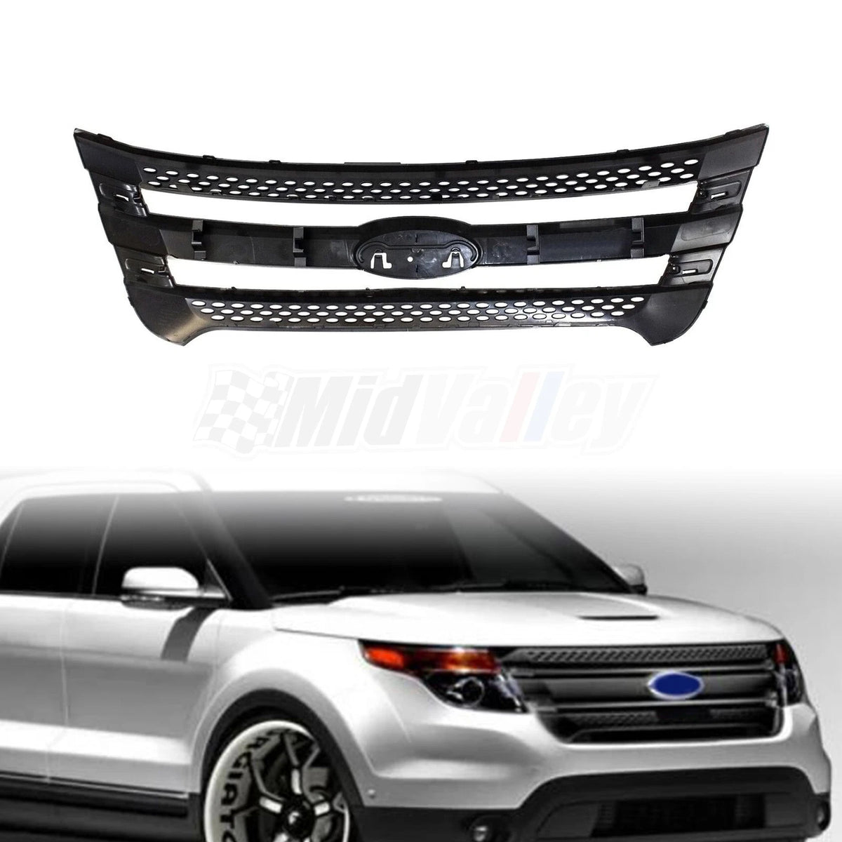 Front Black Grille for Ford Explorer (2011–2015)