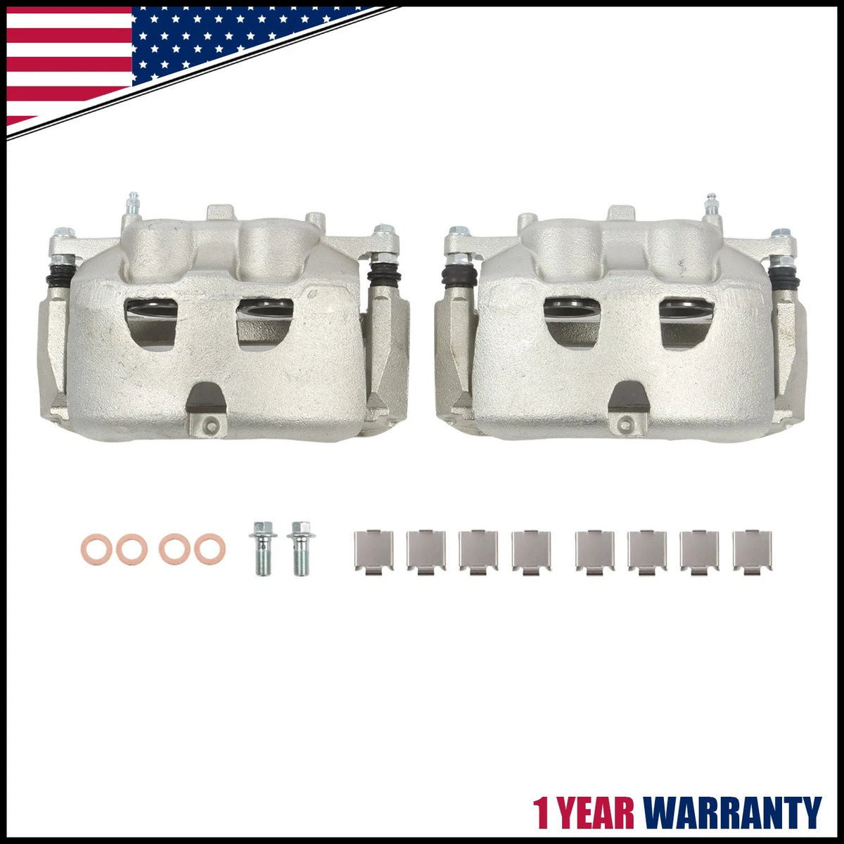 2X Front Brake Calipers w/ Bracket for Ford F-150 Expedition Navigator (2010–2011)