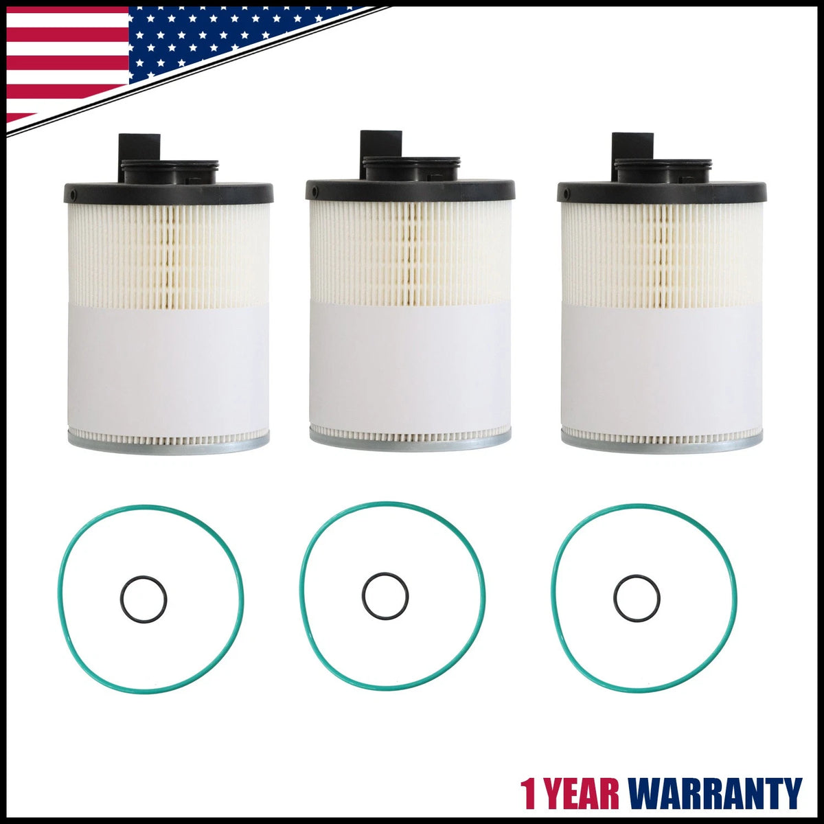 3X Fuel Water Separator Filter Kit A0000905051 for Freightliner Cascadia (2008–2023)