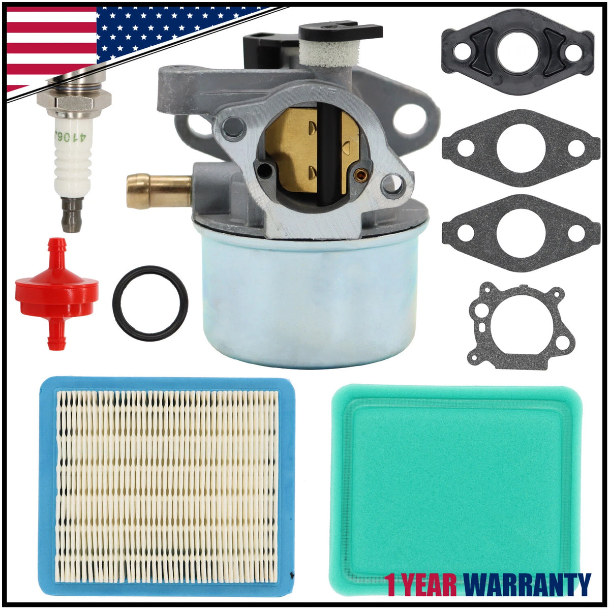 Carburetor Carb Kit for Briggs & Stratton (799866, 794304, 796707, 790845)