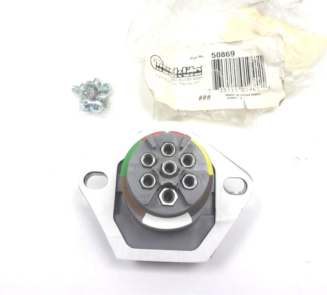 7-Way Flush Mount Female Receptacle for Truck-Lite (TL 50869)