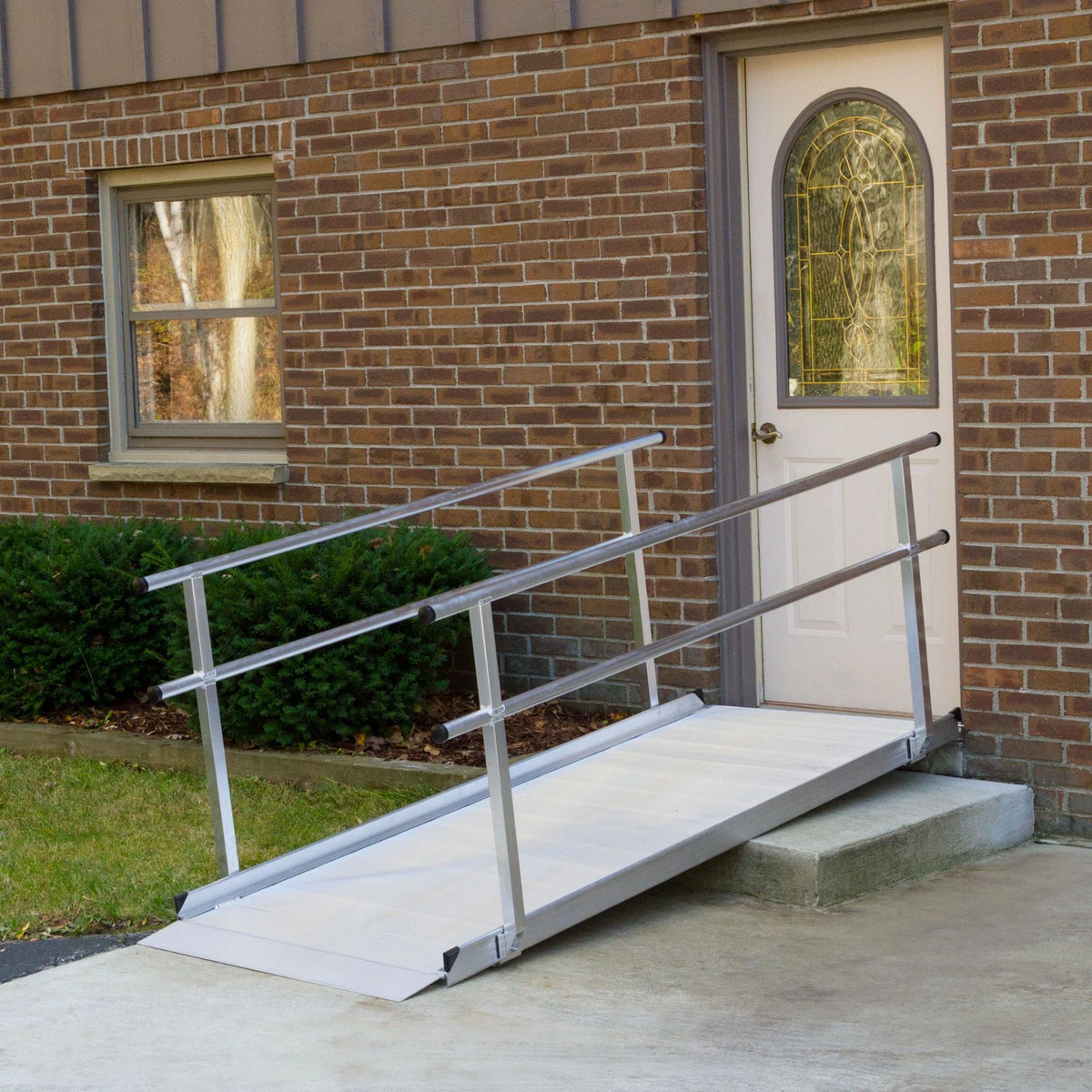 5' Silver Spring Aluminum Wheelchair Access Ramp with Handrails