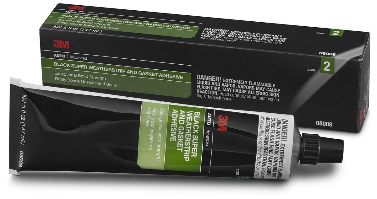 3M 08008 Super Black Weather-strip and Gasket Adhesive for All Models (5 oz)