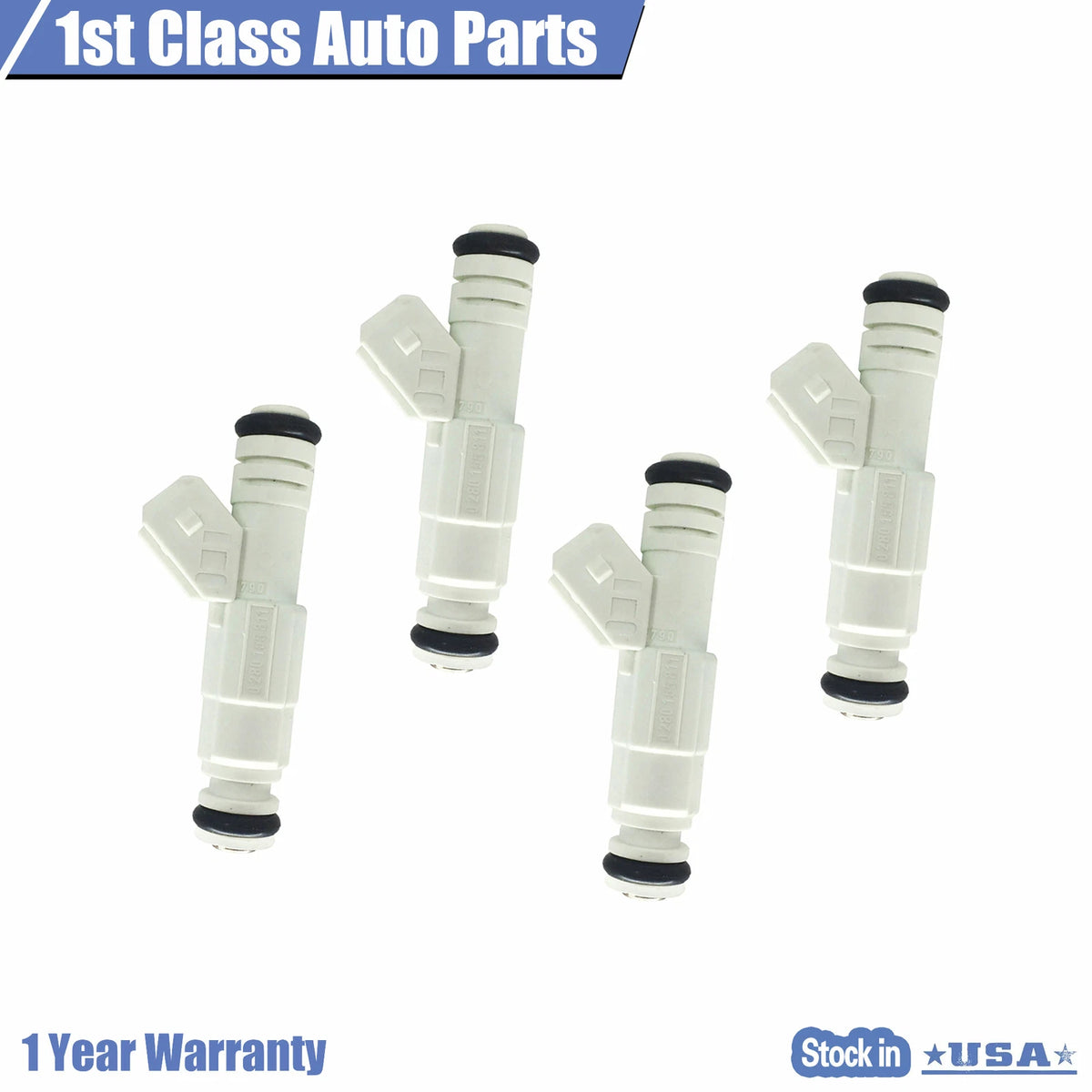Set of 4 Fuel Injectors 0280155811 for Chevrolet Buick Pontiac 3.8L V6