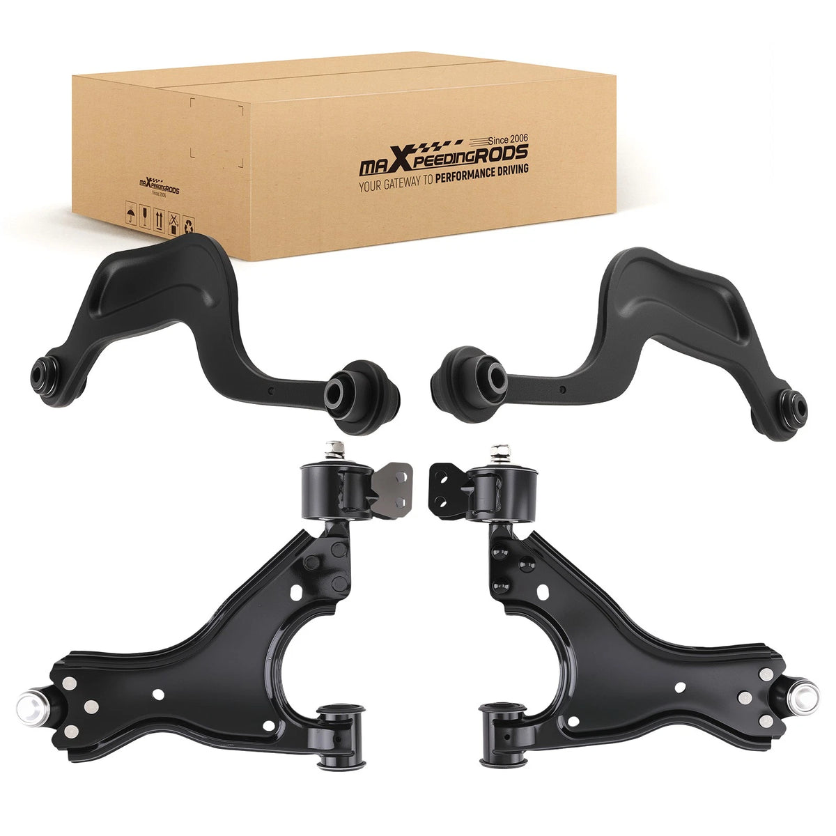 Set of 4 Front Lower & Rear Upper Lateral Control Arms for Enclave Traverse (2008–2017)