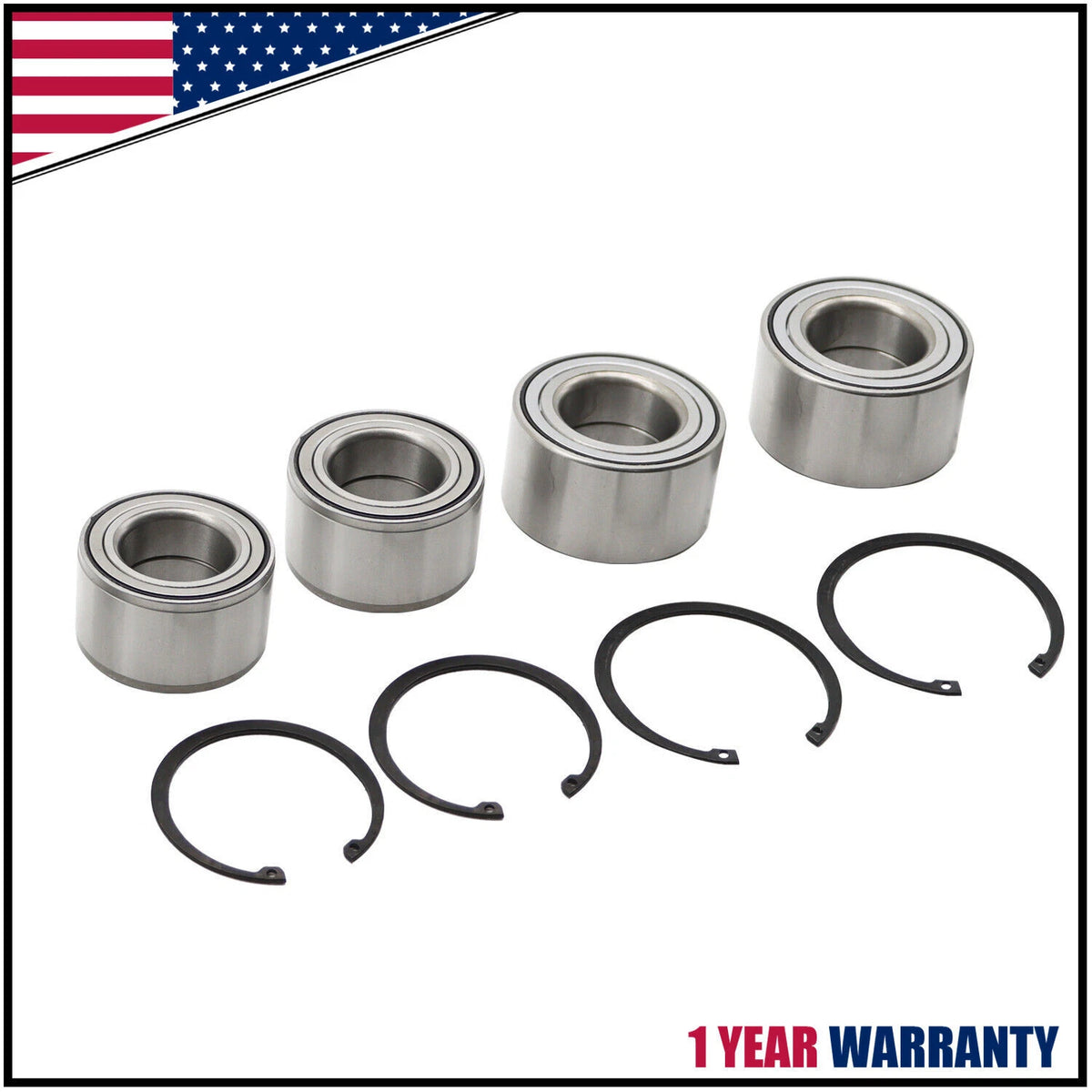 Front & Rear Wheel Bearing Kit for Polaris Sportsman 400 450 500 570 600 700 800 (2000–2023)