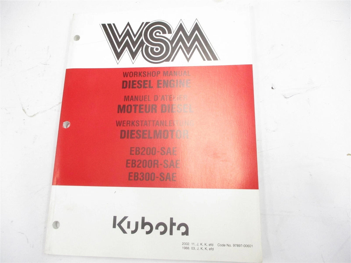 Genuine Kubota Workshop Manual for EB200/EB200R/EB300 (2000–2023)