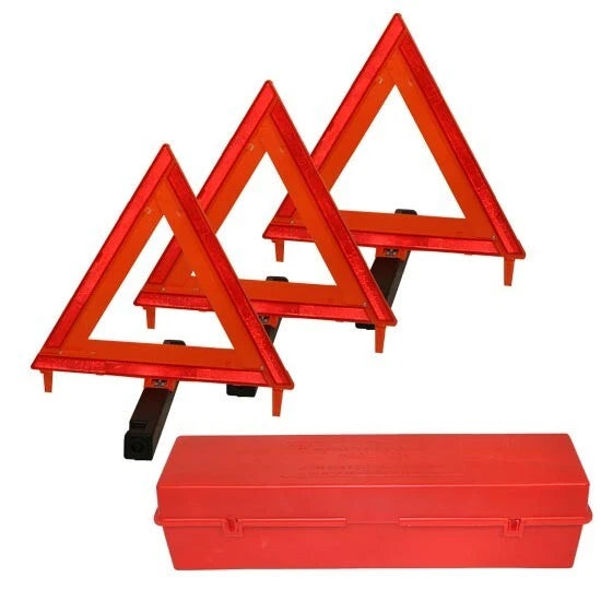 3 Pack Warning Triangle Kit for Universal Use