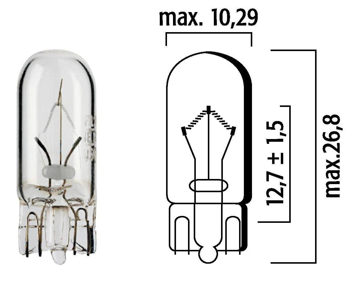 10 Pack Wedge Base Mini Bulbs 24V 3W for Flosser 4092