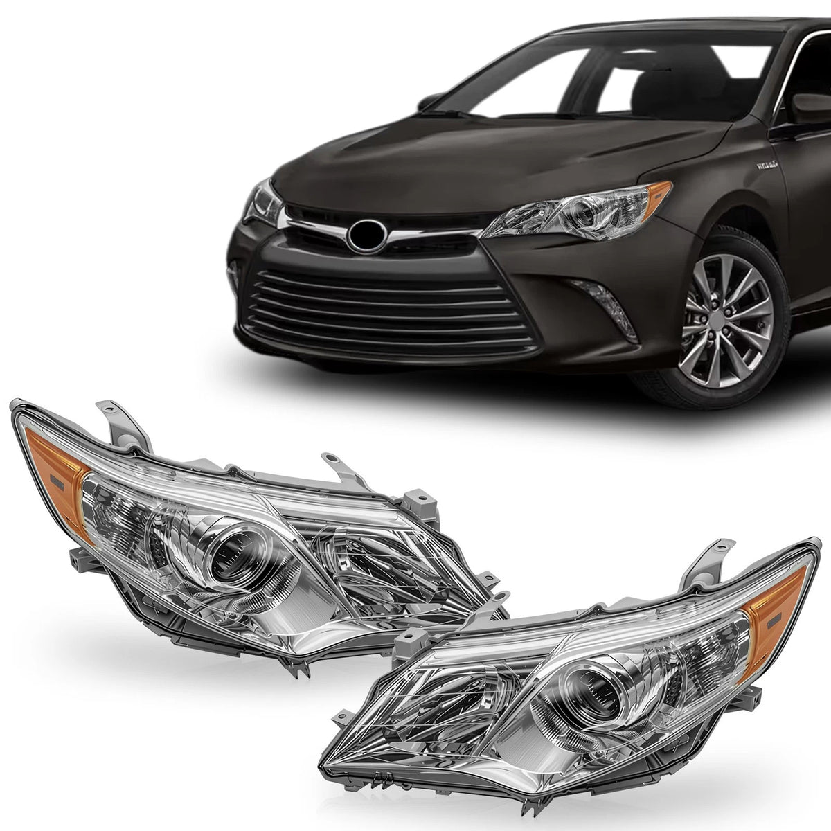 Set of 2 Front Headlights for Toyota Camry (2015–2017) TO2502224 TO2503224