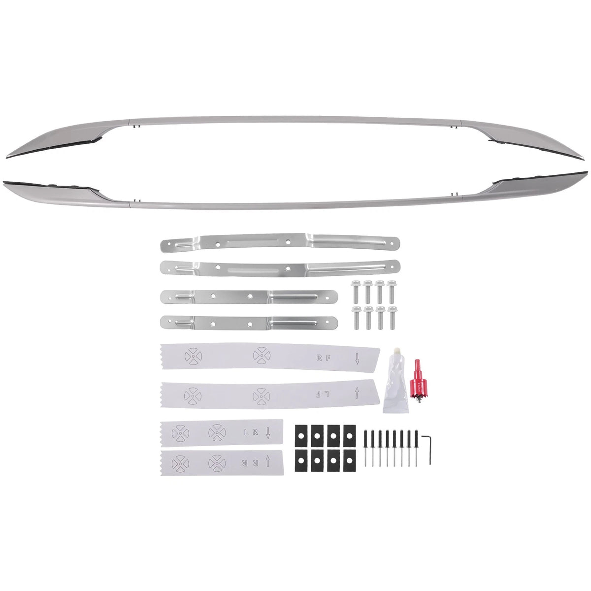Roof Cargo Carrier Rails for Nissan Rogue (2014–2020) Silver Aluminum Alloy