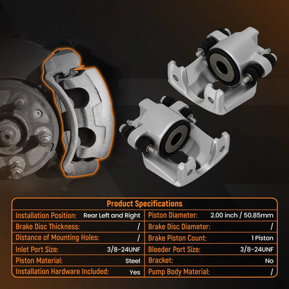 Brake Caliper Assembly Rear for Ford F150 Expedition (1997–2003) 18-4678 18-4679