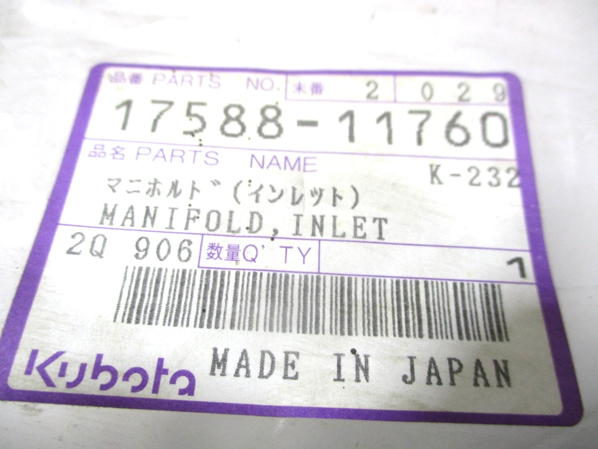 Inlet Manifold for Kubota F2803 (17588-11760)